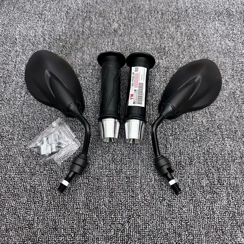 (ใหม่) แพ็คเกจ 3 in 1 X1 Mirror Plus Handgrip + แฮนด์ Jalu PCX รุ่น Universal รถจักรยานยนต์ทั้งหมดสา