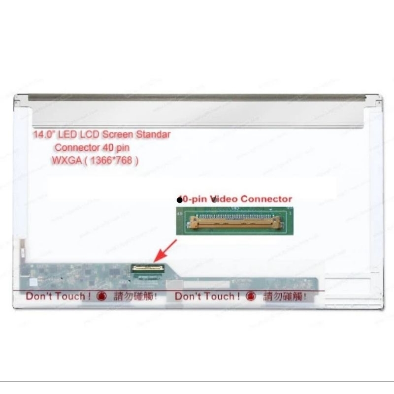 LAYAR หน้าจอ Lcd Led 14.0 Asus X452 X452E X452C X452CP X45C X43U K43U