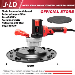 JLD Hand Held Poles Dinding Adukan Semen 4800W Mesin Plester Acian Semen Tembok 6 Mode Speed