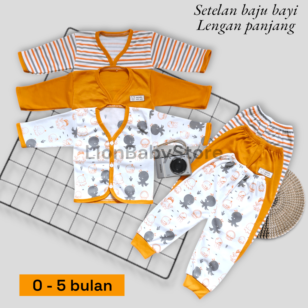 3 ชุด/6 ชิ้นแขนยาวเสื้อผ้าเด็กกางเกงขายาวทารกแรกเกิดอายุ 0-3 เดือนทารกแรกเกิดล่าสุด