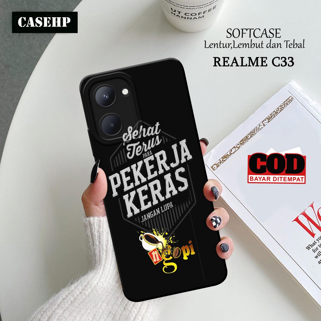 เคส HP REALME C33 - Casehp - เคส REALME C33 - เคสคํา - ผิวโทรศัพท์มือถือ - REALME C33 Silicone - เคส