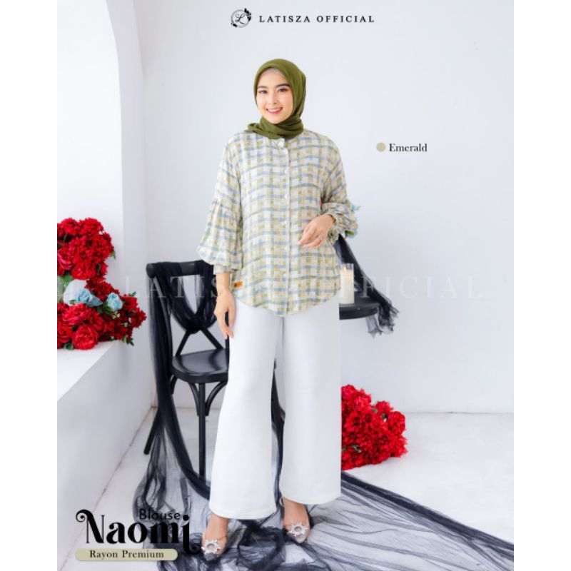 ราคาพิเศษ NAOMI BLOUSE by LATISZA || เสื้อเบลาส์ลายเรย่อนพรีเมี่ยม