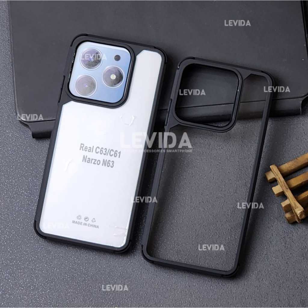 Realme C61 Realme C63 กรณีคริสตัลใส/กรณี Hybrid กันกระแทก Clear Realme C61 Realme C63 AF01