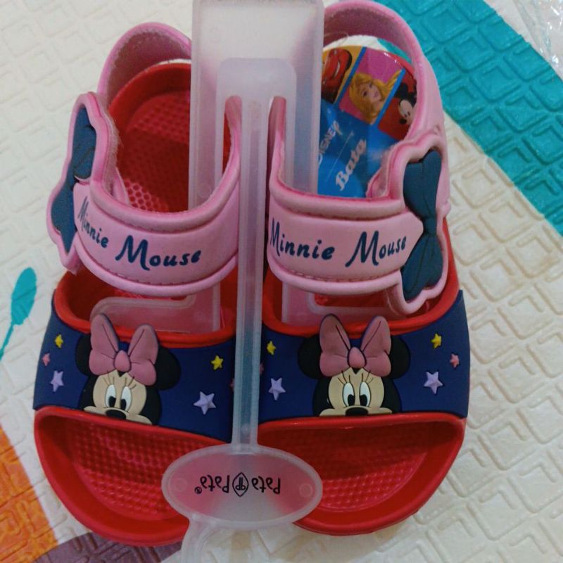 Merah Minnie PINK NAVY RED Disney x Bata รองเท้าแตะเด็ก