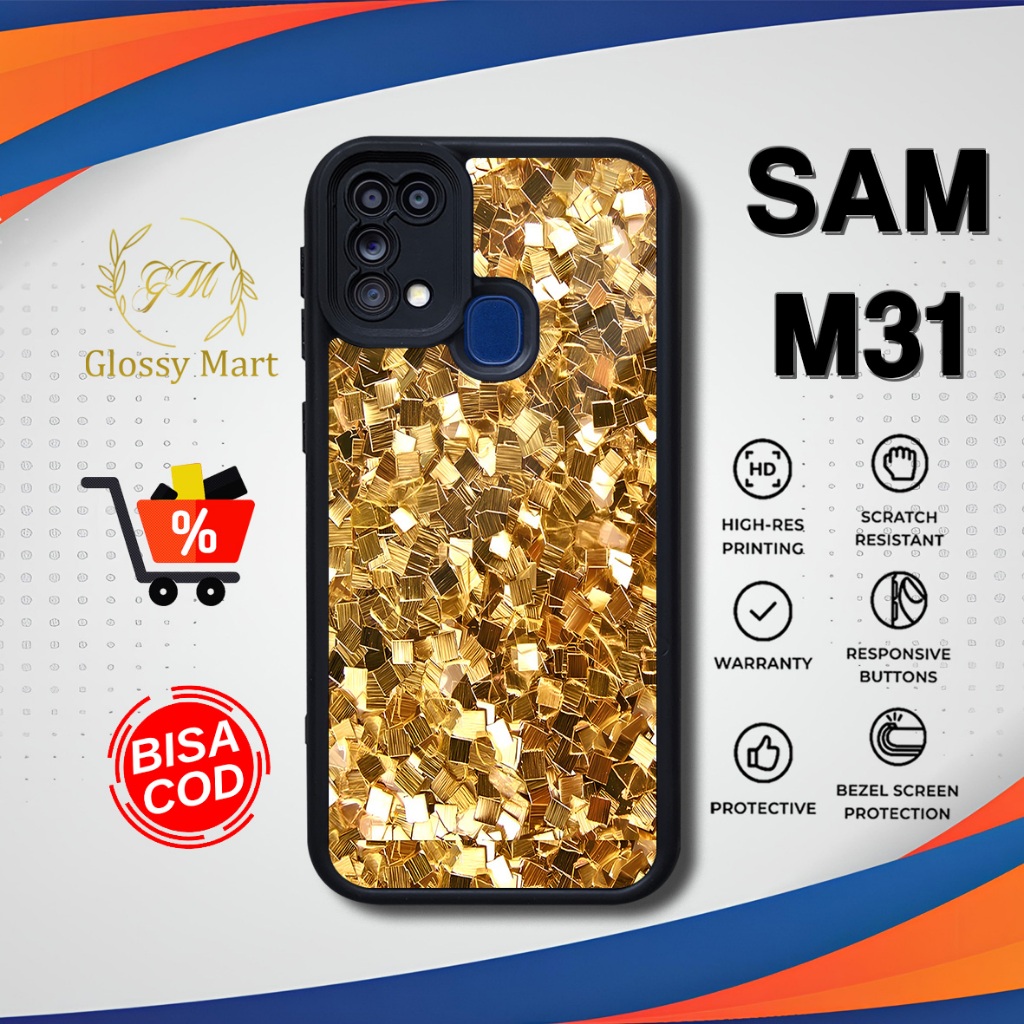 เคส Samsung M31 รุ่นล่าสุด Gold Casing M31 Softcase Hardcase Glossy Ksing GlossyMart88