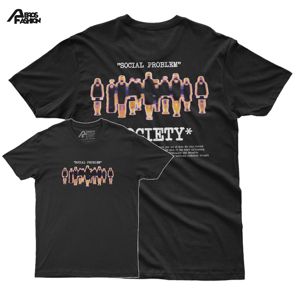 SOCIAL PROBLEM TSHIRT SOCIETY TSHIRT 100% COTTON COMBED 24s