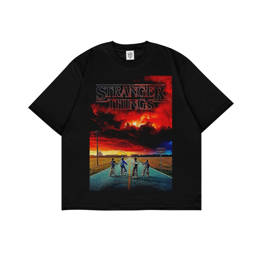 เสื้อยืด STRANGER THINGS MOVIE FILM 4 | เสื้อยืด OVERSIZE สีดําสไตล์ Y2K VINTAGE BOOTLEG GRUNGE | ผู