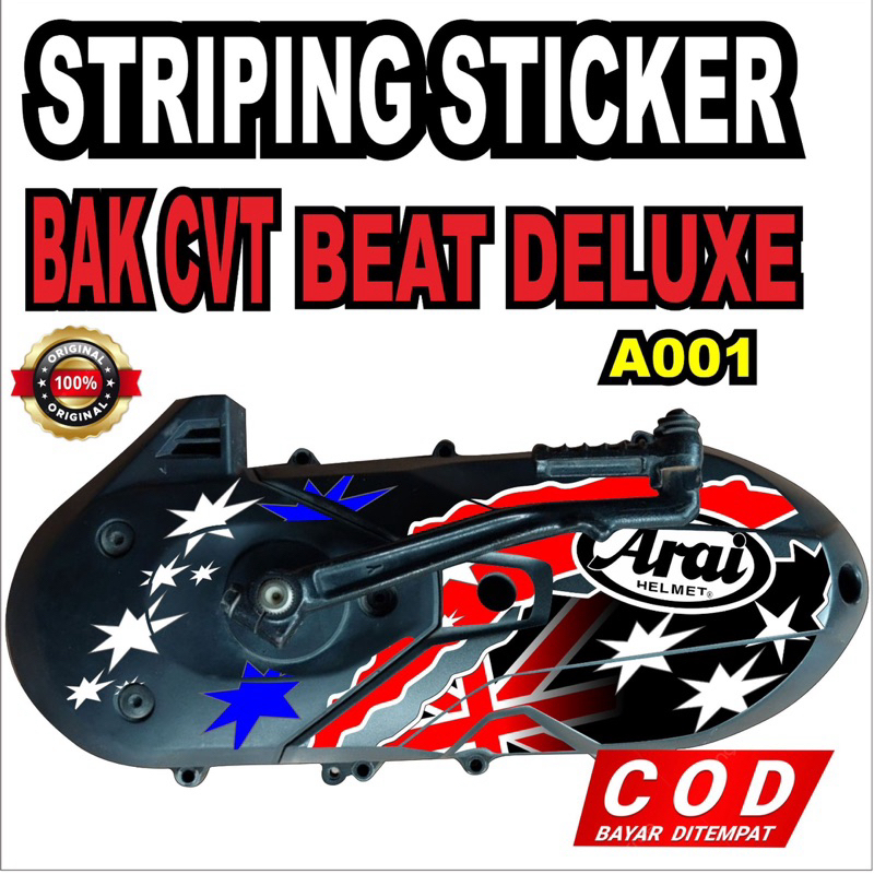 สติ๊กเกอร์แถบ DECAL Protective CVT BEAT DELUXE/ STREET 2020-2024 ARAI Design MOTIF รหัส A001