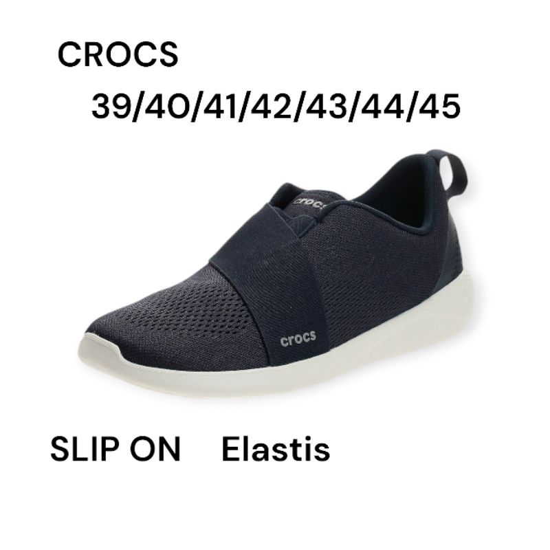 Hitam SLIP ON รองเท้า CROCS SIZE 39-45 สีดํา น้ําหนักเบา SLIP ON MODEL