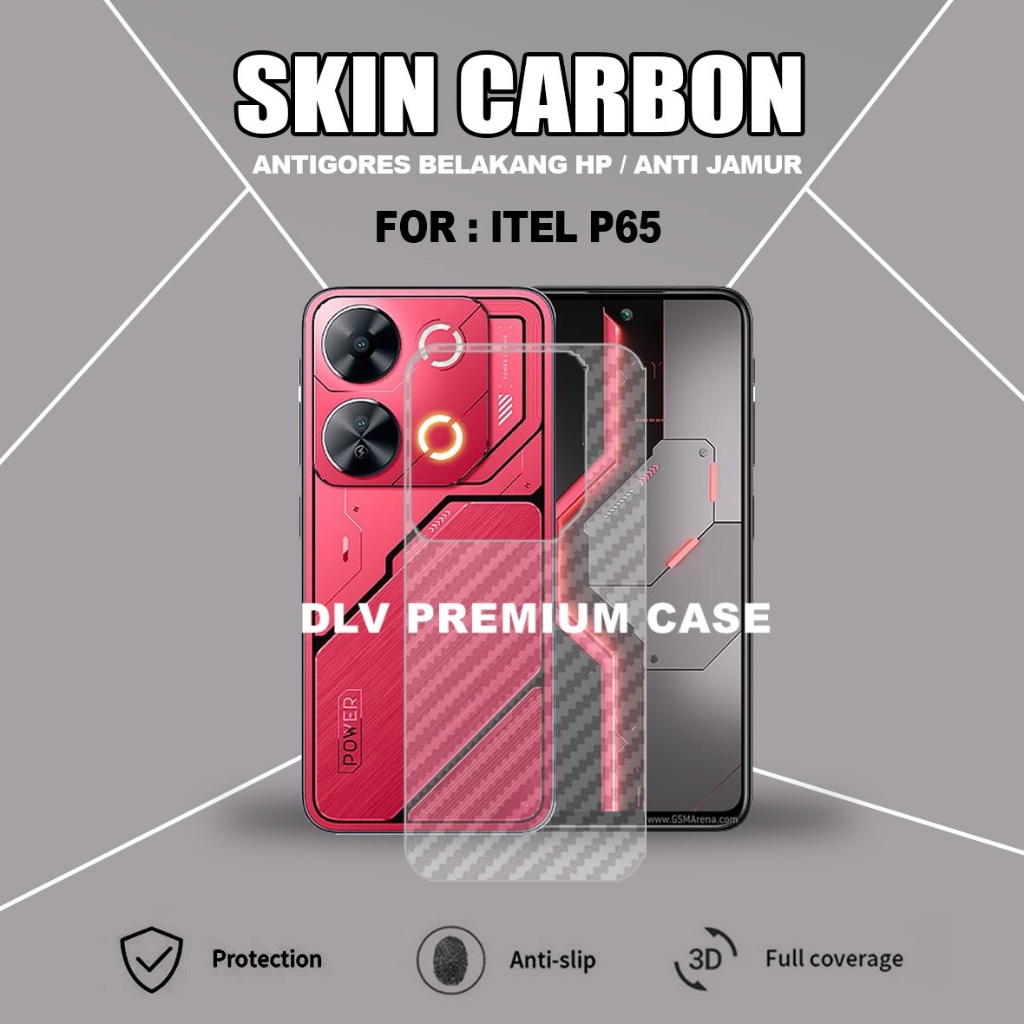 ITEL P40 ITEL P65 ITEL P55 4G ITEL P55 5G ITEL P70 SKIN CARBON TRANSPARENT ANTI-SCRATCH BACK ITEL P6