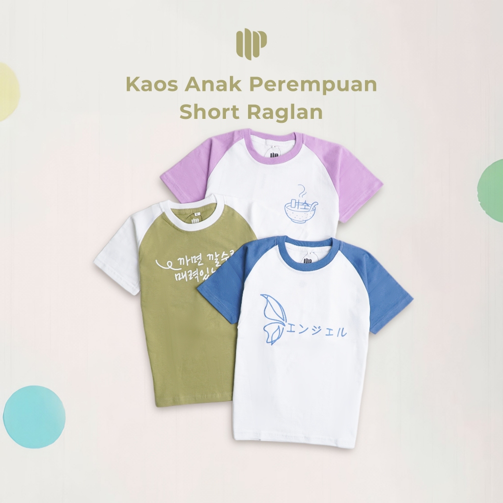 เสื้อยืด Madia Raglan Girls Short Sleeve Graphic Print - NB02