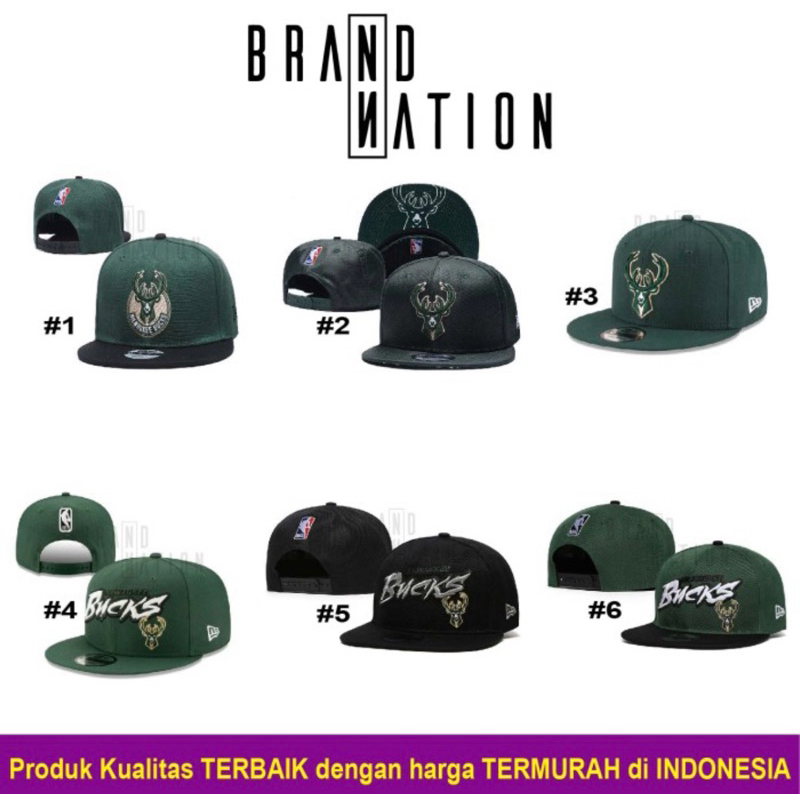 หมวก Snapback Milwaukee Bucks NBA