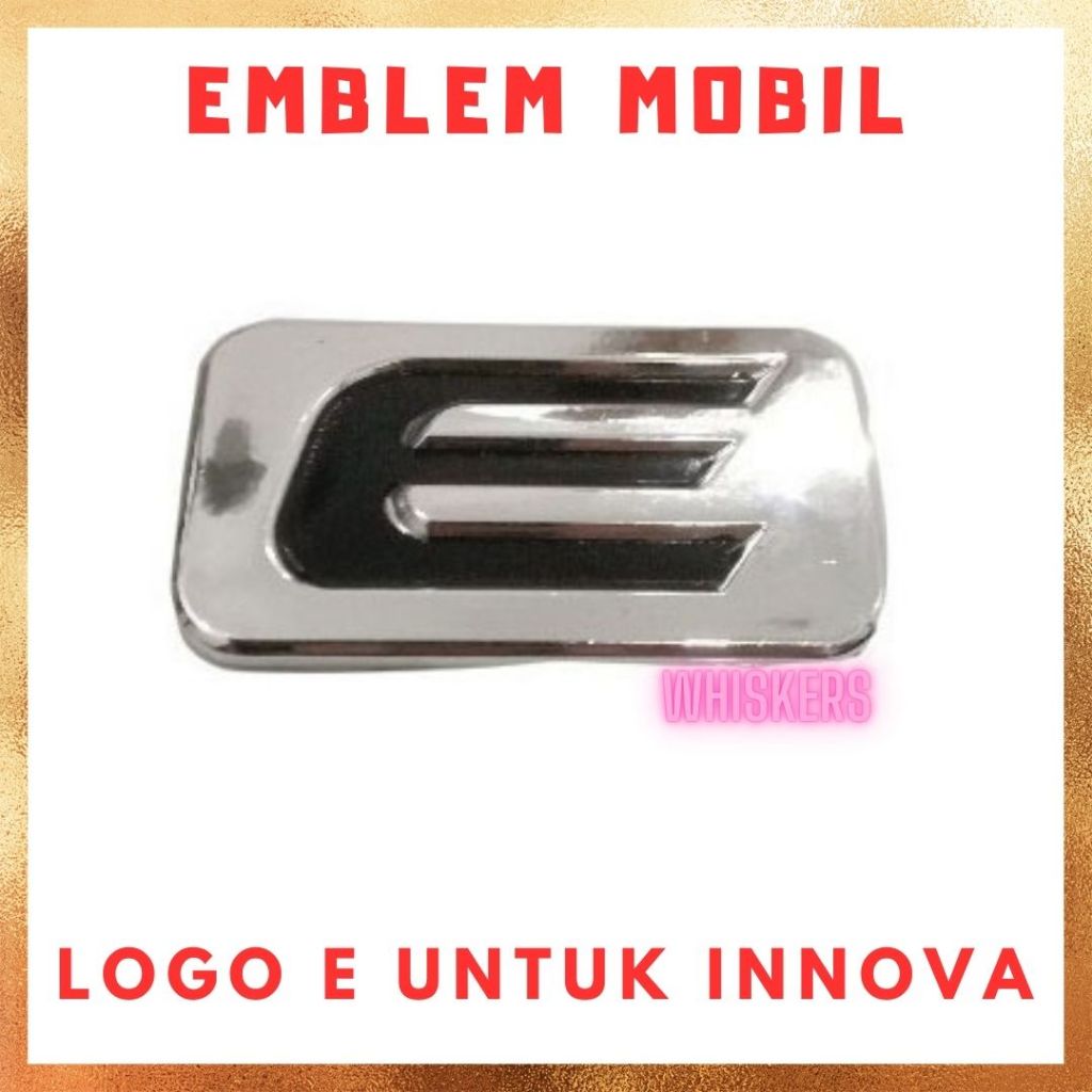 [PCS] Emblem/โลโก้รถ/สติ๊กเกอร์/โลโก้สัญลักษณ์รถยนต์ E สําหรับ Toyota Innova