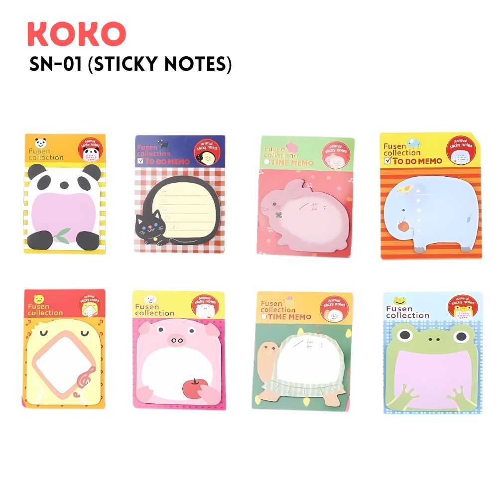 ❤️H2O❤️ Memo Sticky Notes Koko SN-01 Zoo Animal Small Mini Book ตัวละครน่ารัก