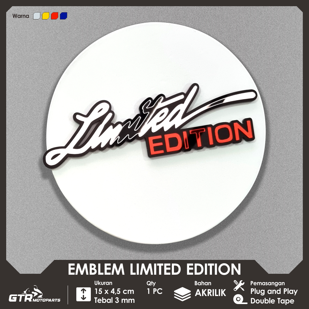 GTR Emblem Limited Edition สัญลักษณ์รถจักรยานยนต์ 3D นูนโลโก้รถสติกเกอร์อุปกรณ์เสริม
