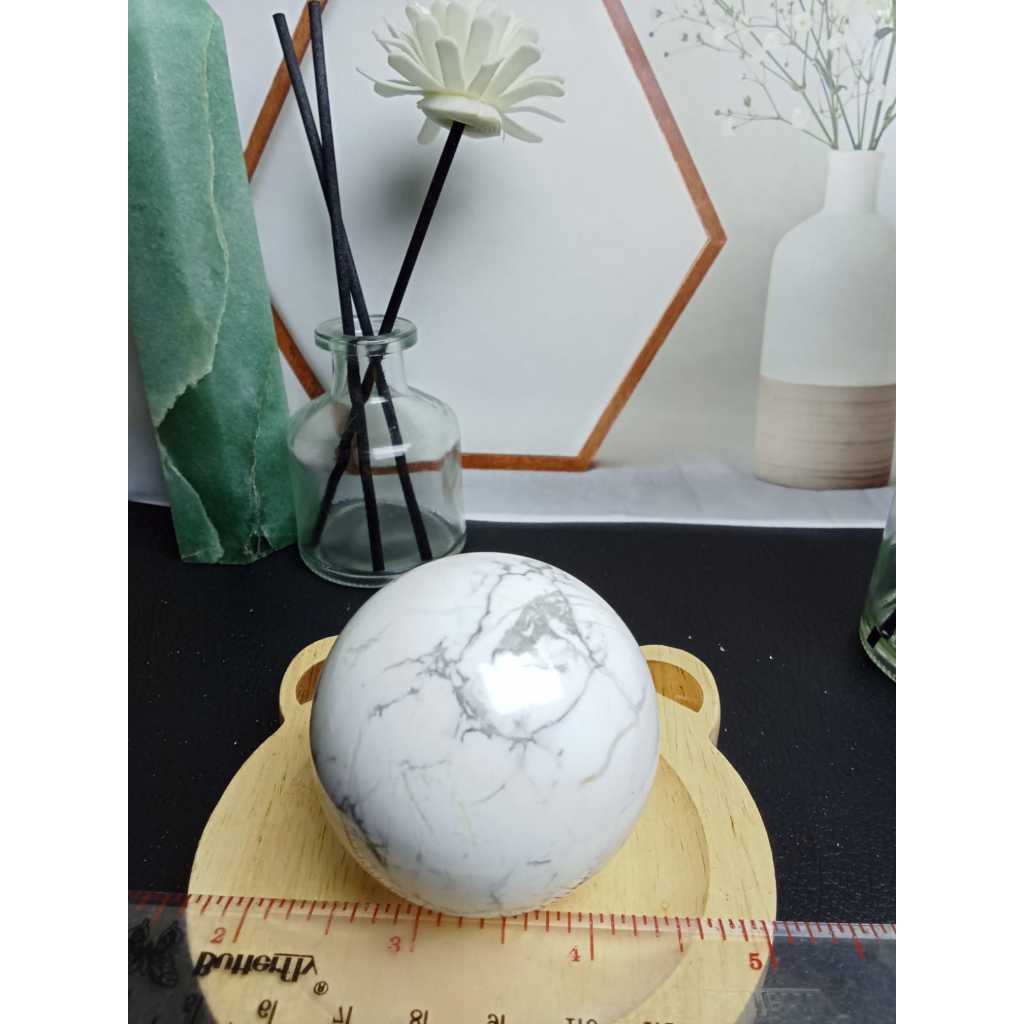 ทรงกลม Howlite ธรรมชาติ (5)