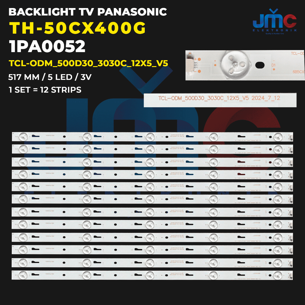 Panasonic 50 นิ้ว TV BACKLIGHT TH-50CX400G TH-50CX400G