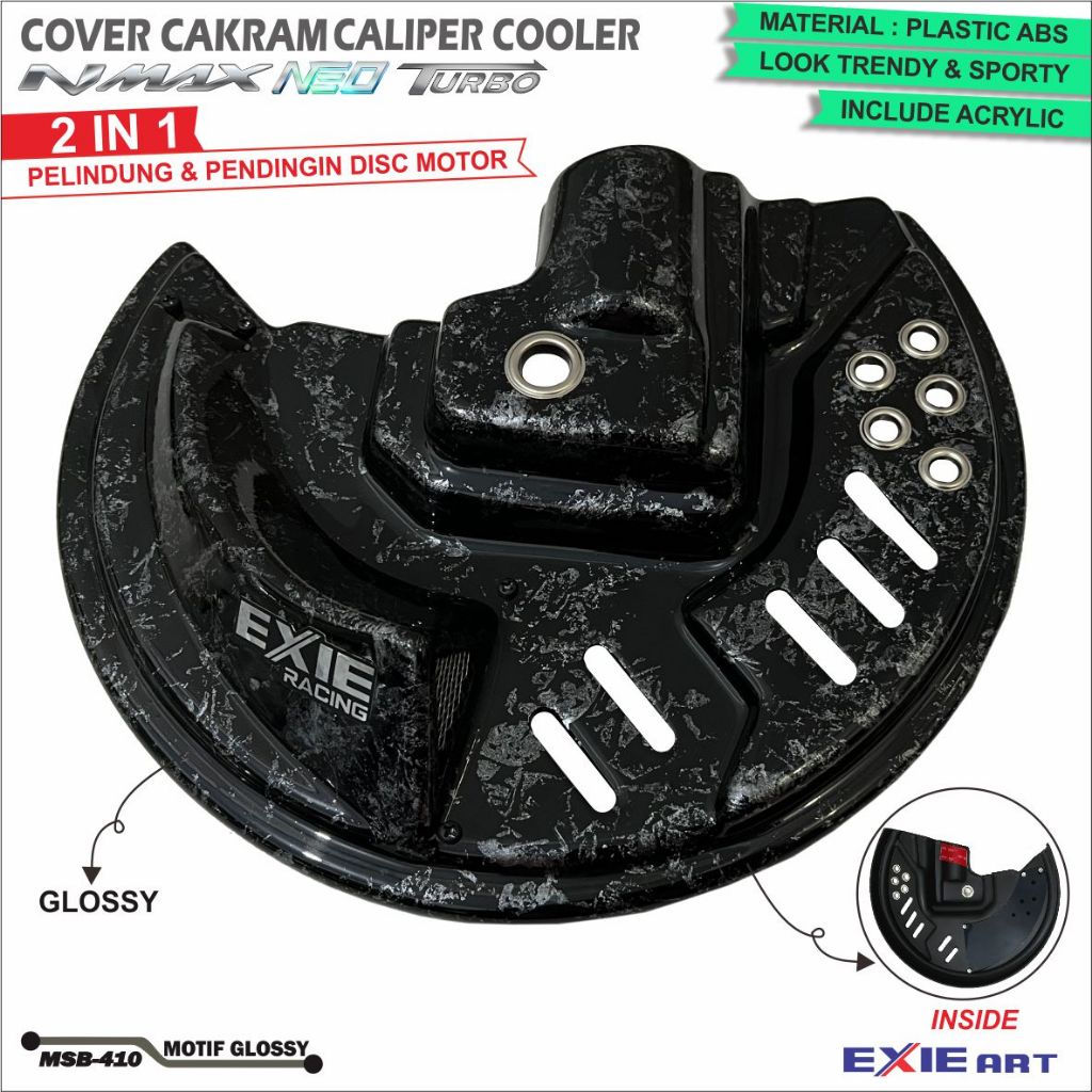 NMAX NEO TURBO Caliper Cooler Disc Cover - ตัวป้องกันดิสก์ด้านหน้ารถจักรยานยนต์ Exie Art
