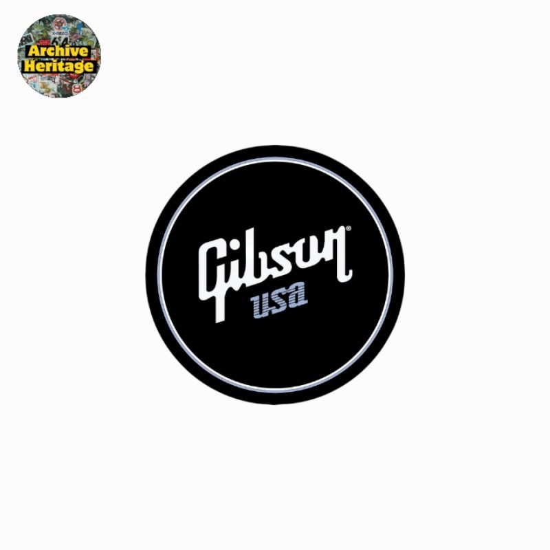 สติกเกอร์เครื่องดนตรีกีตาร์ยี่ห้อโลโก้ Gibson usa