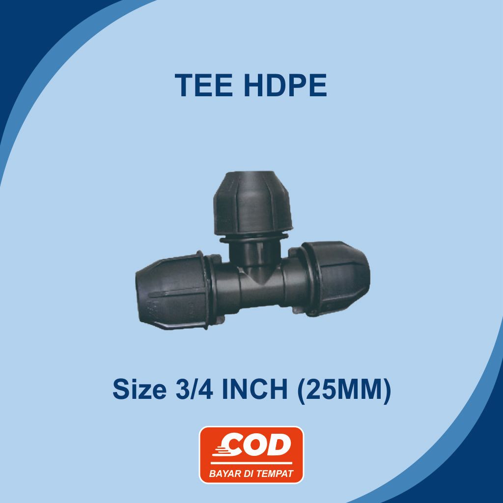 EQUAL TEE HDPE 25MM X 25MM (3/4 นิ้ว)