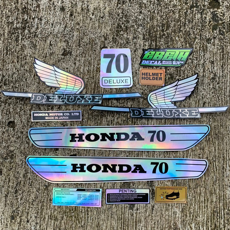 EBETHDECAL Honda C70 Motorcycle Striping (ED026) การประกวด Hologram Clean