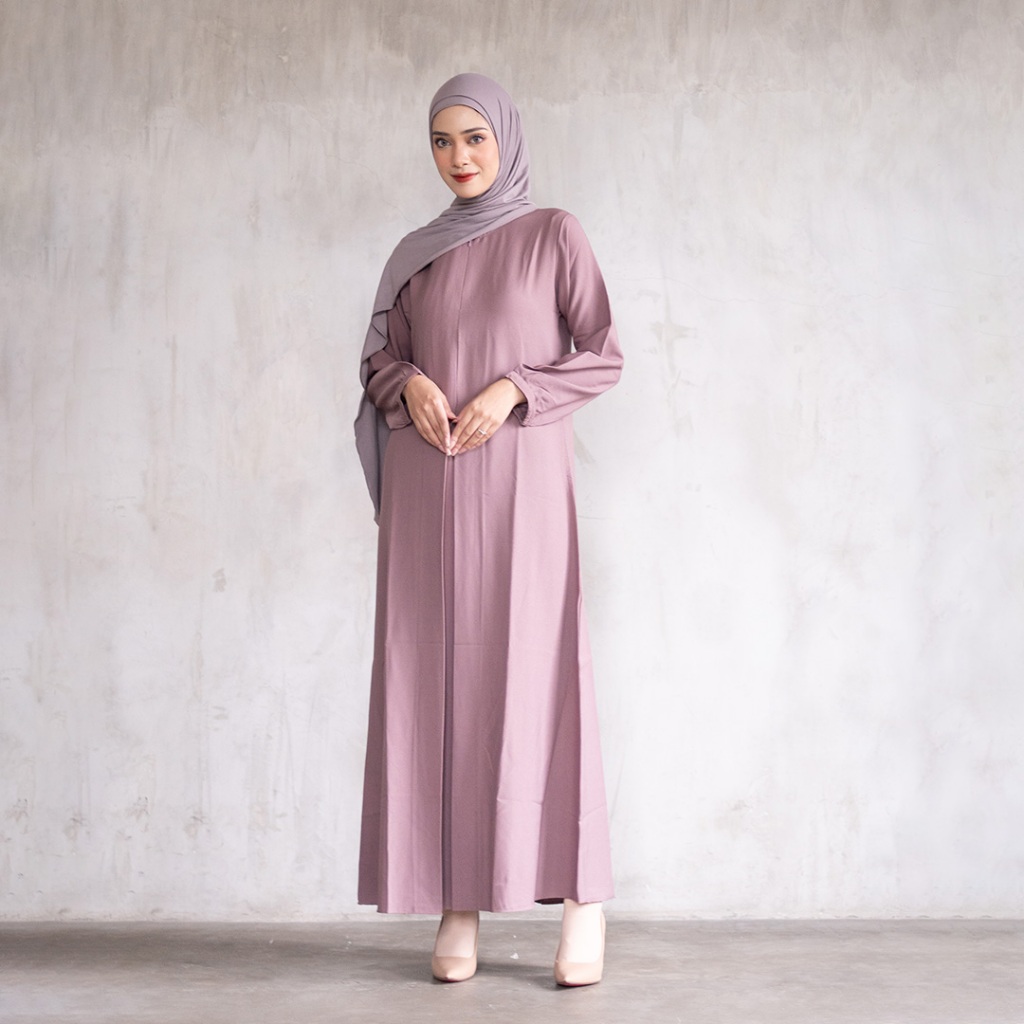 TUBITA – Alea Dress Deep Taupe, Simple Umrah Abaya
