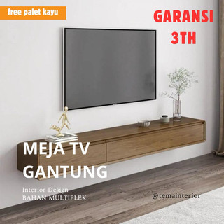 FT17 Rak Tv Meja TV Meja tv dinding Meja gantung 3 laci Meja ruangan Meja ruang tamu Meja melayang