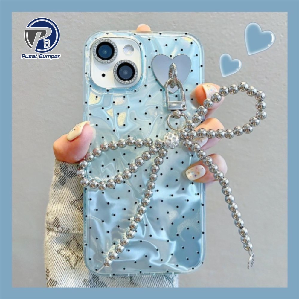 SS956 Softcase สีฟ้า Polkadot สําหรับ Samsung S23 S24 ULTRA A17 A26 M34 A22 A24 A25 A32 A33 A34 A35 
