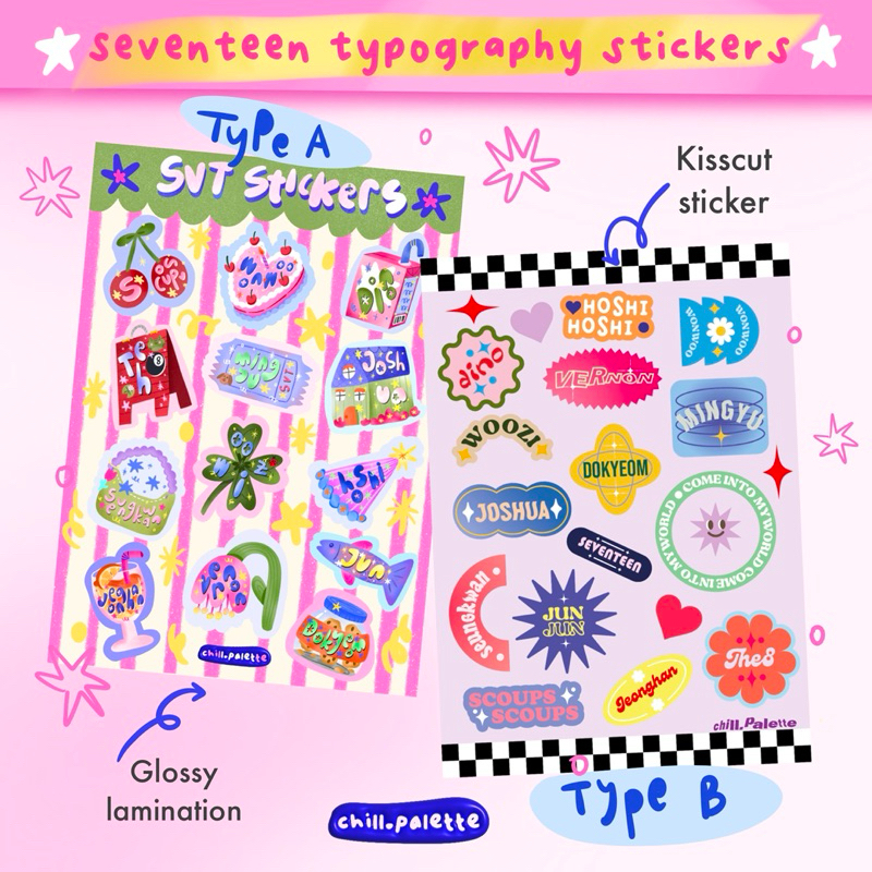 Seventeen TYPOGRAPHY DECO สติ๊กเกอร์