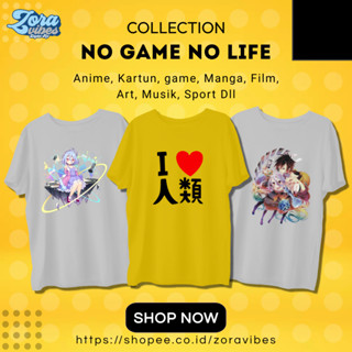 เสื้อยืด พิมพ์ลายอนิเมะ Ngnl NO GAME NO LIFE GAME สําหรับผู้ชาย