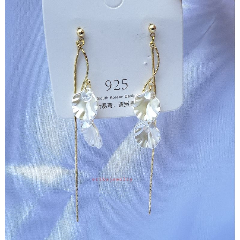 Shell Earing / ต่างหูสตั๊ดแบบยาวสําหรับงานปาร์ตี้ของผู้หญิง / Erika Jewelry