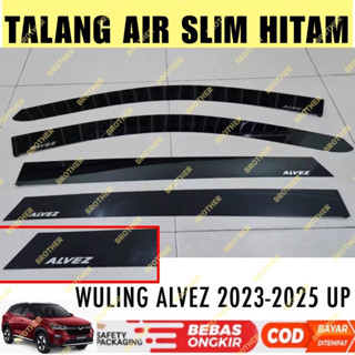 ที่บังแดดด้านข้าง แบบบาง สีดํา สําหรับ Wuling Alvez Gutter 2023 2024 2025