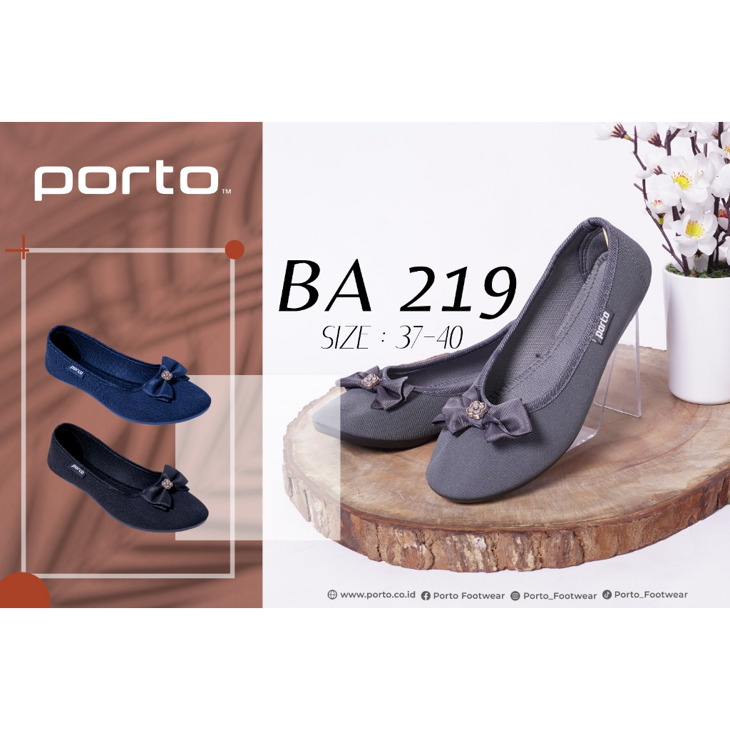 Gopro PORTO LADY BA219L Women & 39;s Shoes Flats ล่าสุด Casual Office Shoes 37-40