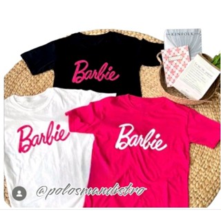 เสื้อยืด พิมพ์ลาย Barbie PINK สีดํา สีขาว