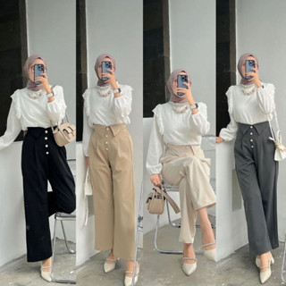 Najwa - Willy Pant Culottes กางเกงถัก พรีเมี่ยม สไตล์เกาหลี สําหรับผู้หญิง