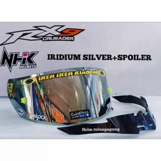 สปอยเลอร์ NHK rx9 Flat visor + NHK rx9 สปอยเลอร์ + สติกเกอร์บังแดด