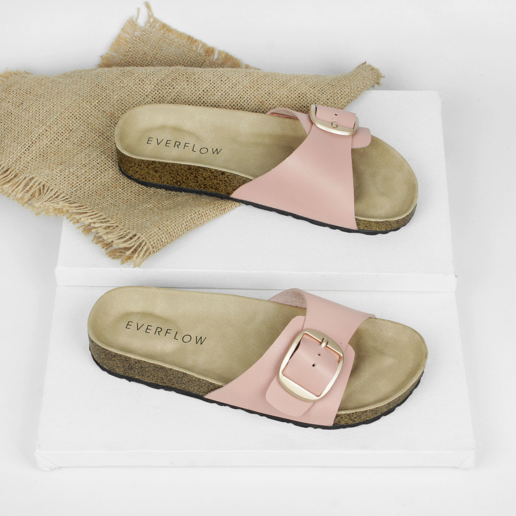 REV STORE - รองเท้าแตะลําลองสําหรับผู้หญิงพร้อมรองเท้าแตะหัวเข็มขัด VEV 13