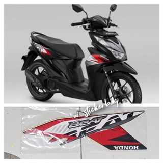 สติกเกอร์ลายทาง สีดํา สําหรับ Honda Beat 2023