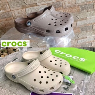 Crocs รองเท้าแตะ คลาสสิก สีพื้น