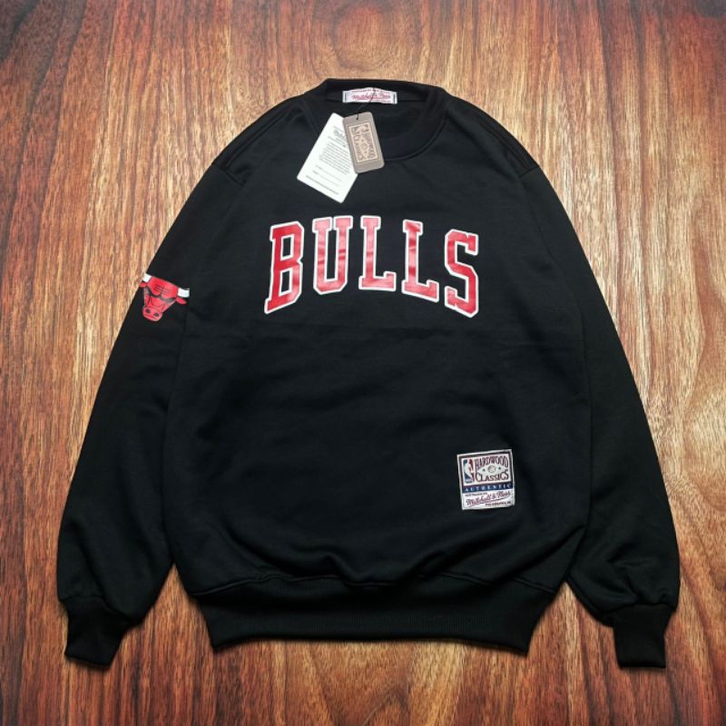 เสื้อสเวตเตอร์ crewneck bulls คอกลม chicago บิล chicago เสื้อกันหนาว bulls