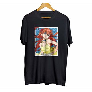 Kaos distro infinite อะนิเมะ ASUKA LANGLEY CASUAL - EVANGELION original Design หวี 100% 30s