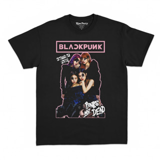 เสื้อยืด พิมพ์ลาย BLACK PUNK PUNK NOT DEAD PARODY สีดํา