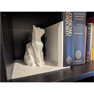 Lowpoly Cat BOOK END ชั้นวางหนังสือ กั้นหนังสือ | ของตกแต่ง - n0