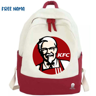 Kfc UNISEX กระเป๋าเป้สะพายหลัง กระเป๋านักเรียน (ฟรีชื่อ)