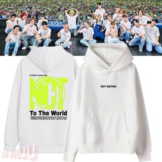 เสื้อกันหนาว มีฮู้ด ลาย NCT Nation To The World In Japan Osaka 2023 Live Stadium Sablon NEON Blkng