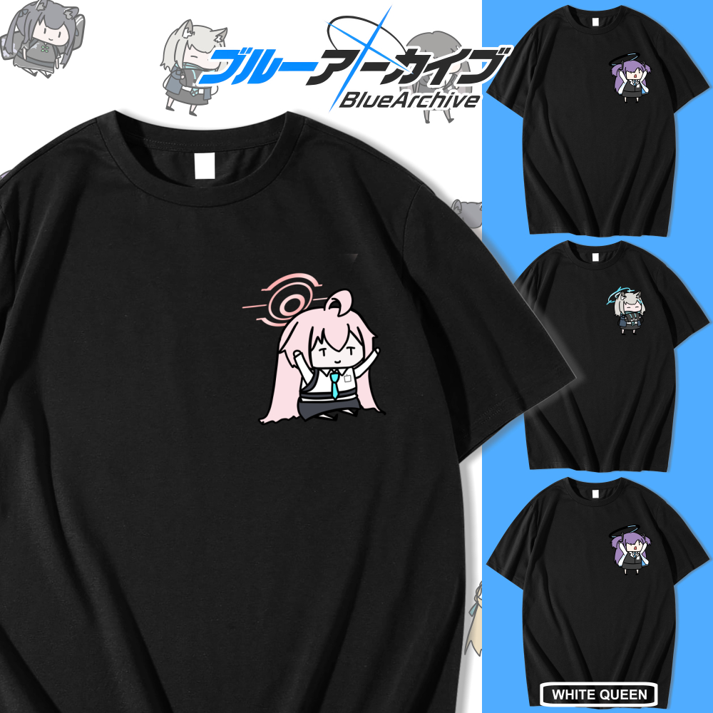 CHIBI BLUE ARCHIVE ALL CHARACTER T-SHIRT - เสื้อยืด DISTRO ของผู้ชายและผู้หญิง BLUE ARCHIVE GAME DES