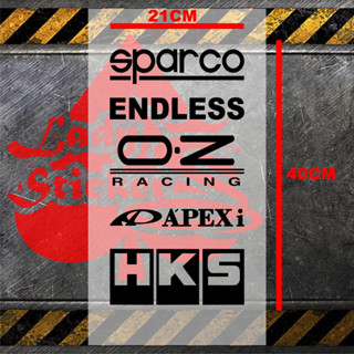 สติกเกอร์ ลาย SPARCO ENDLES OZ สําหรับติดตกแต่งรถยนต์ HKS APEXI