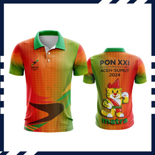 เสื้อโปโล พิมพ์ลาย PON XII ACEH Sumatra 2024 สําหรับผู้ใหญ่