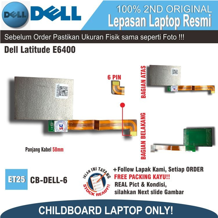 ET25 CB-DEL-6 การระบุความถี่วิทยุ Dell Latitude E6400