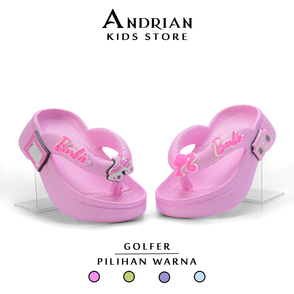 Andrian - รองเท้าแตะตัวอักษรตุ๊กตาบาร์บี้ใหม่สําหรับสาวน่ารัก 1.5 - 8 ปี